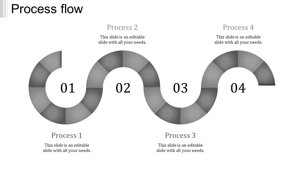process flow ppt template-process flow-gray-4